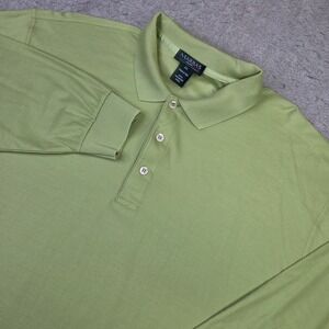 Marbas Italian Golf Concept Polo Shirt Mens XL Green Long Sleeve Preppy Cotton